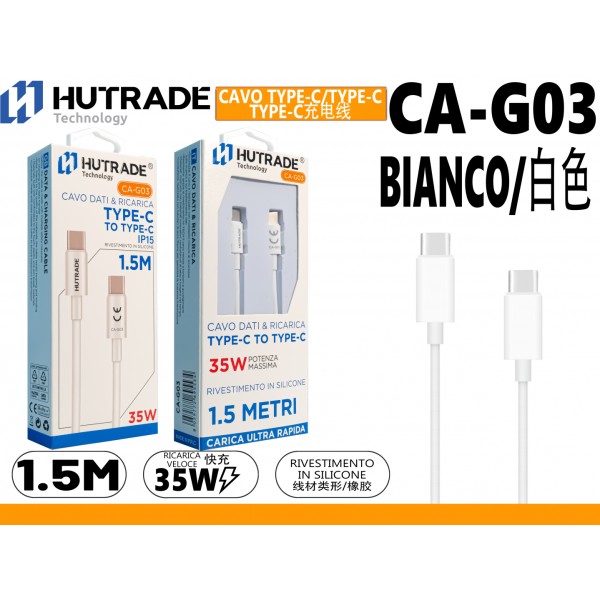 CA-G03 CAVO TYPE-C TO TYPE-C IPHONE 15 1.5 METRO 35W HUTRADE
