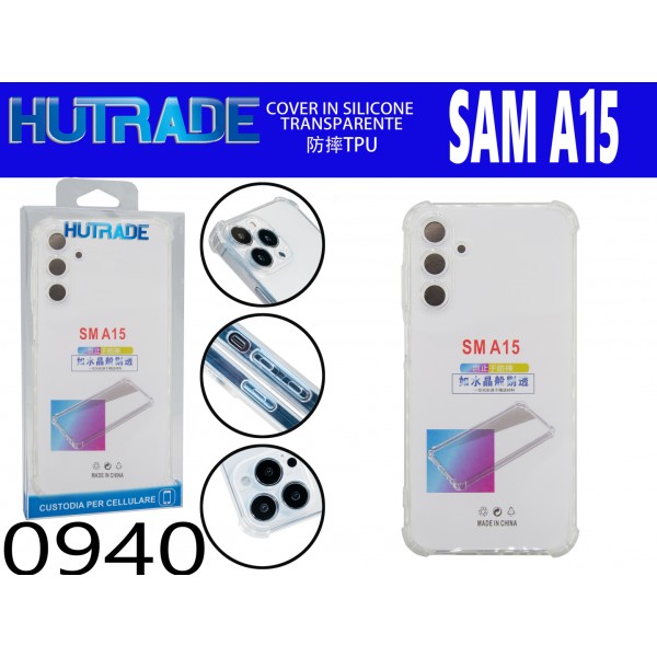 COVER TRASPARENTE ANTIURTO  SAM A15 HUTRADE