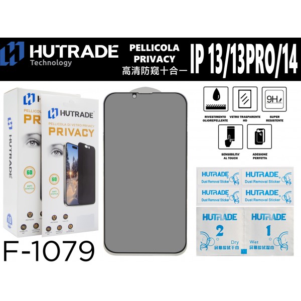 PELLICOLA DI VETRO PRIVACY 10IN1 IP13/13PRO/14 HUTRADE