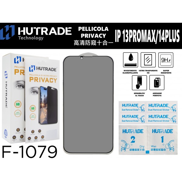 PELLICOLA DI VETRO PRIVACY 10IN1 IP13PROMAX/14PLUS HUTRADE