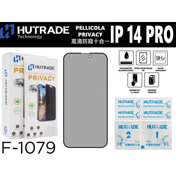 PELLICOLA DI VETRO PRIVACY 10IN1 IP14PRO HUTRADE