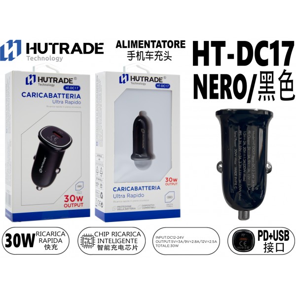 HT-DC17 SPINA PER AUTO INGRESSO TYPE-C 30W