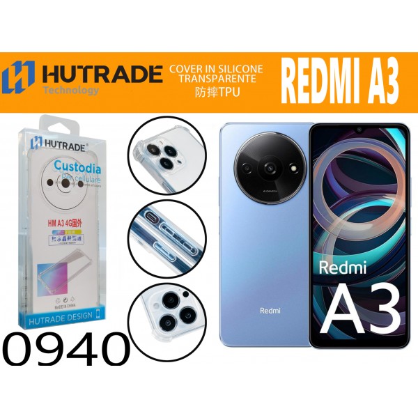 COVER TRASPARENTE BORDO ANTIURTO REDMI A3 2024