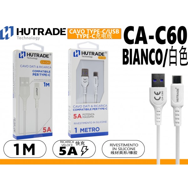CA-C60 CAVO TYPE-C 1METRO 5A HUTRADE