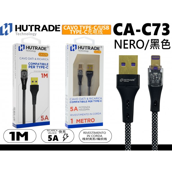 CA-C73 CAVO IN TESSUTO ATTACCO TYPE-C 1 METRO 5A