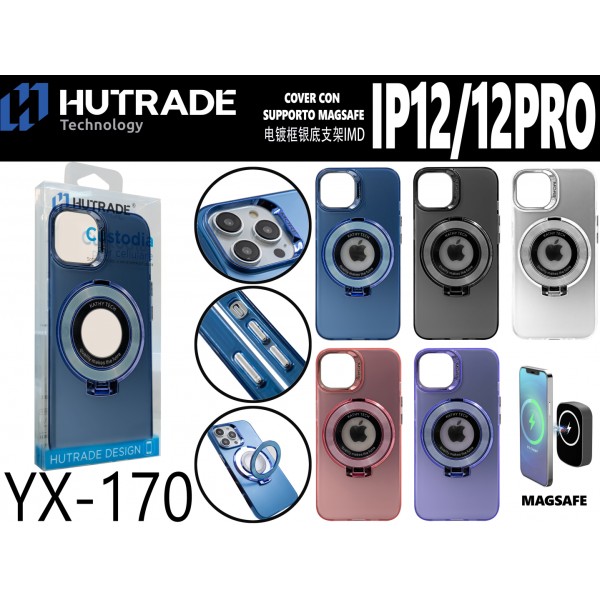 COVER COLORATA A MAGSAFE CON STAND IP12/12 PRO  HUTRADE