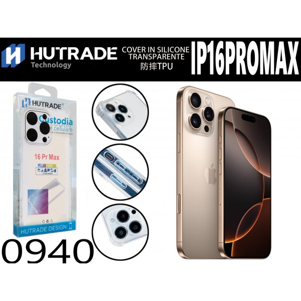 COVER TRASPARENTE BORDO ANTIURTO IP16 PRO MAX