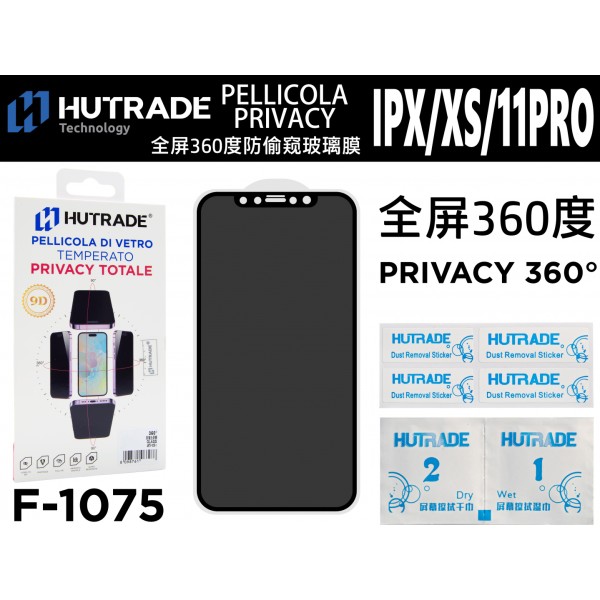 PELLICOLA DI VETRO PRIVACY TOTALE IPX/XS/11 PRO HUTRADE