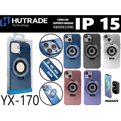 COVER COLORATA A MAGSAFE CON STAND IP15 HUTRADE