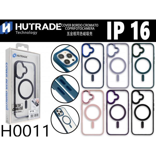 H0011 COVER BORDO COLORATO A MAGSAFE CON ANELLO IP16