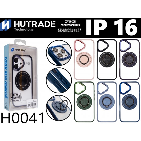 H0041 COVER BORDO COLORATO A MAGSAFE CON ANELLO IP16