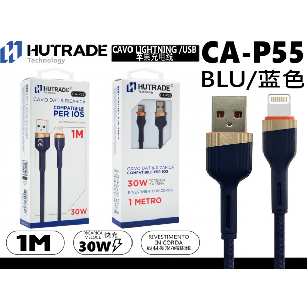 CA-P55 CAVO  LIGHTNING 1 METRO 30W BLU HUTRADE