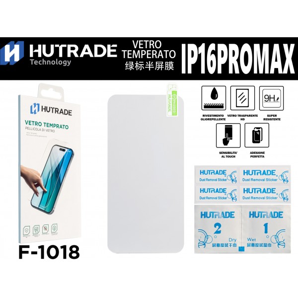 PELLICOLA DI VETRO ALTA QUALITA IP16 PRO MAX HUTRADE