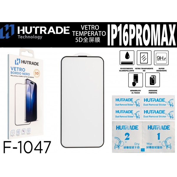 PELLICOLA DI VETRO 5D IP16 PRO MAX HUTRADE
