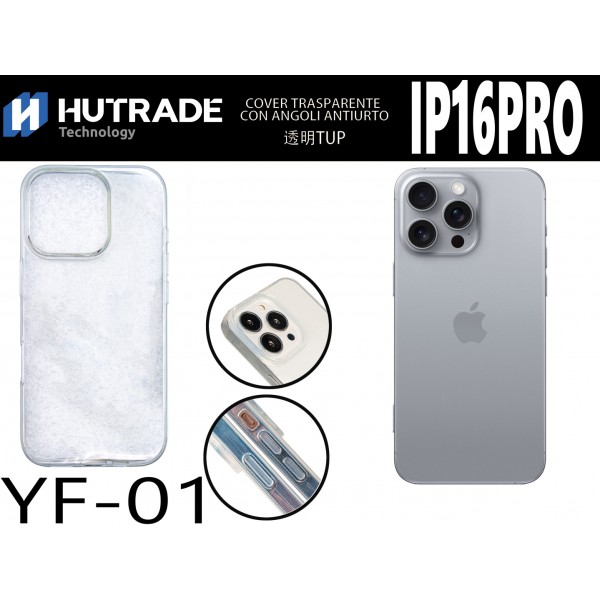 COVER TRASPARENTE IP16 PRO  HUTRADE