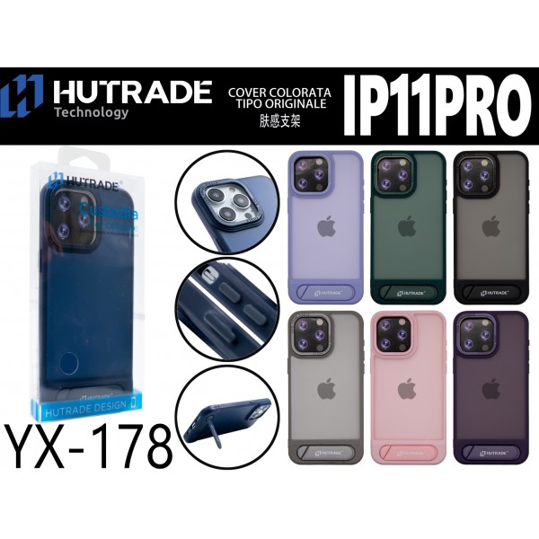 COVER COLORATA OPACA CON STAND IP11 PRO HUTRADE