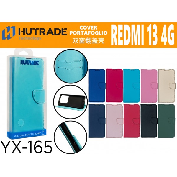 COVER A LIBRO PORTADOCUMENTI CON LACCIO REDMI 13 4G HUTRADE