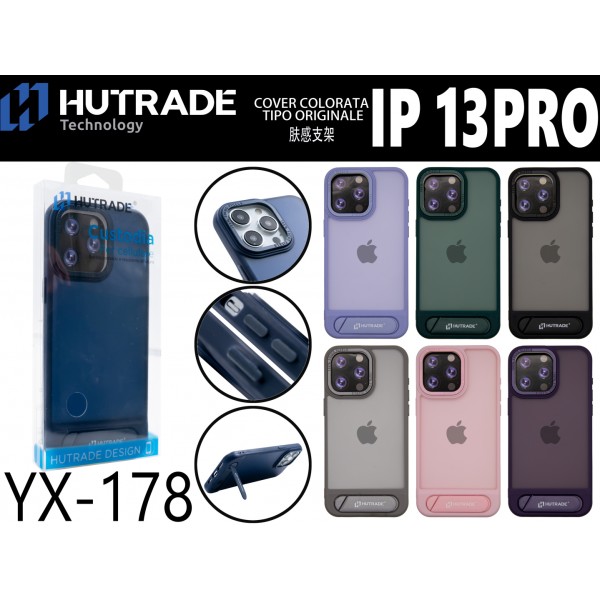 COVER COLORATA OPACA CON STAND IP13 PRO HUTRADE