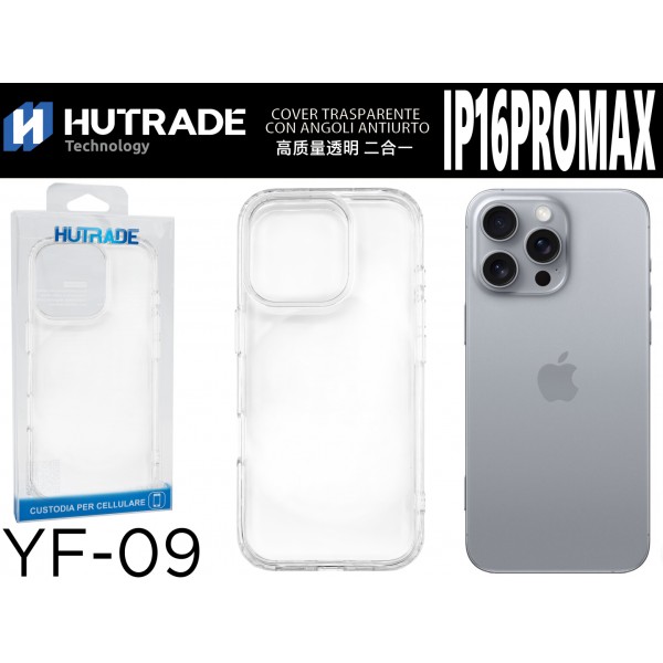 COVER TRASPARENTE IP16 PRO MAX HUTRADE