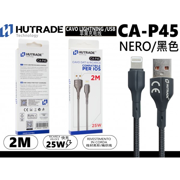 CA-P45 CAVO LIGHTNING 25W 2 METRI HUTRADE