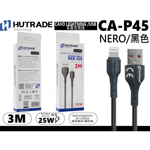 CA-P45 CAVO LIGHTNING 25W 3 METRI HUTRADE