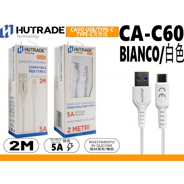 CA-C60 CAVO TYPE-C  2 METRI 5A HUTRADE