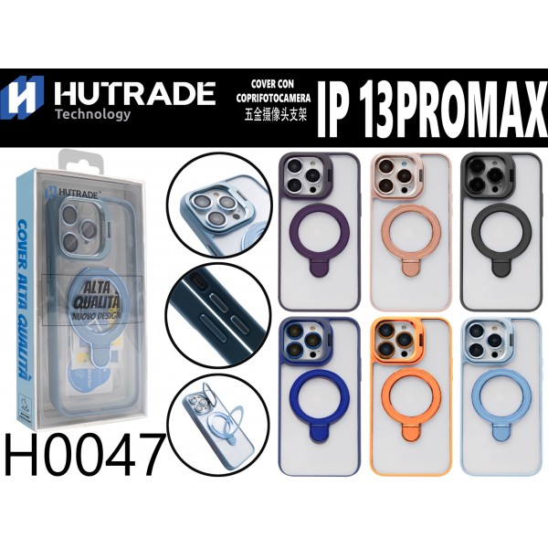 H0047 COVER BORDO COLORATO A MAGSAFE CON ANELLO IP13 PRO MAX