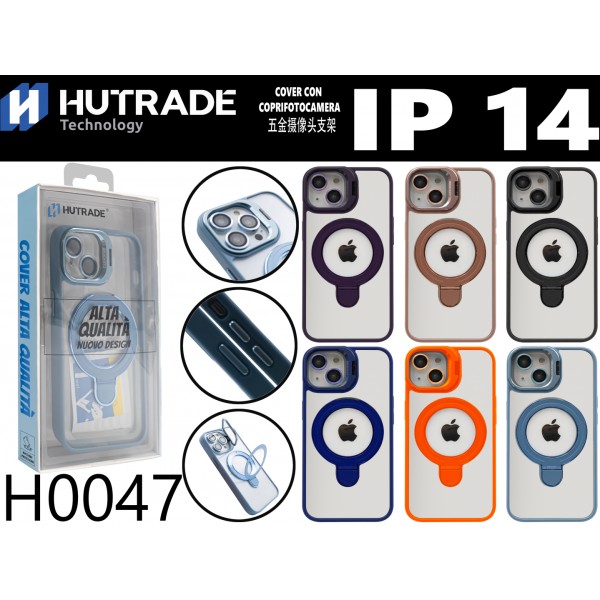 H0047 COVER BORDO COLORATO A MAGSAFE CON ANELLO IP14