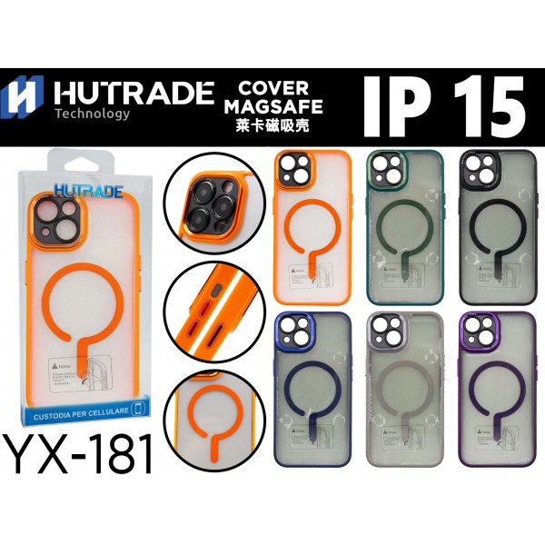 COVER BORDO COLORATA A MAGSAFE IP15 HUTRADE