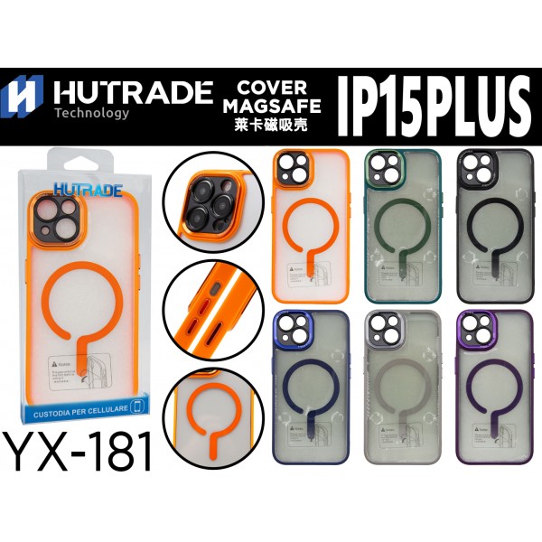 COVER BORDO COLORATA A MAGSAFE IP15 PLUS HUTRADE