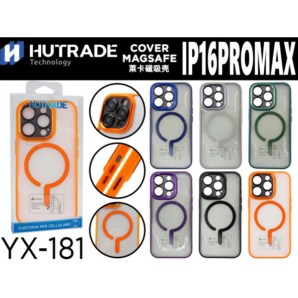 COVER BORDO COLORATA A MAGSAFE IP16PRO MAX HUTRADE