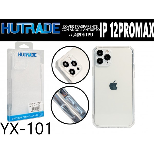COVER TRASPARENTI CON ANGOLI ANTIURTO IP12PROMAX